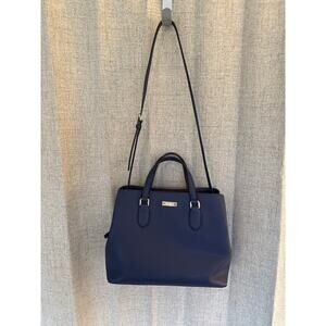Vintage Kate Spade Navy Leather Handbag